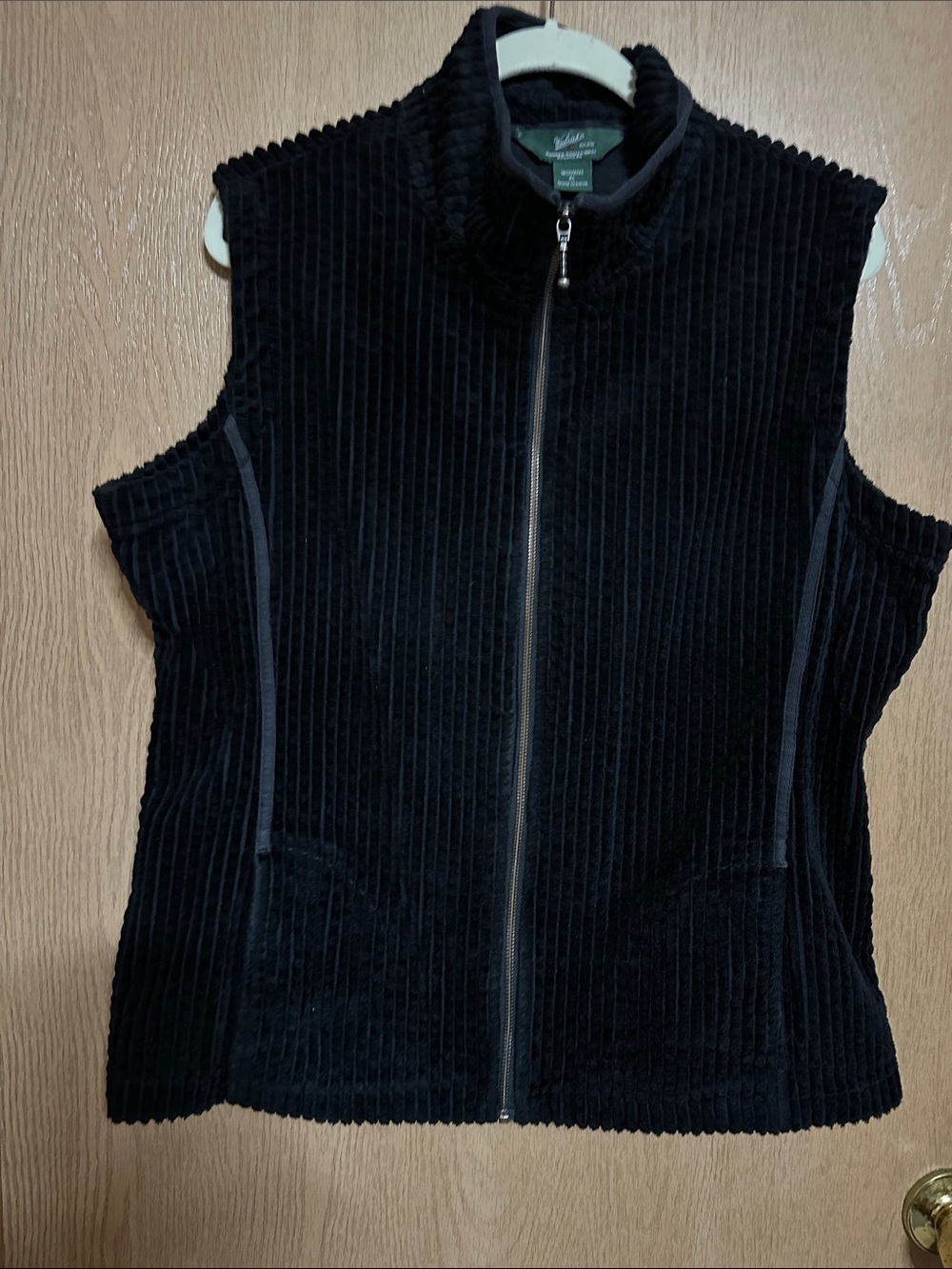 Woolrich Black Corduroy Zip Vest for Women